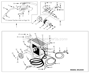 Page A Diagram and Parts List for WG3000  Campbell Hausfeld Welder